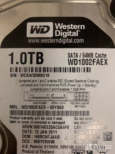 Жесткий диск Western Digital 1Tb
