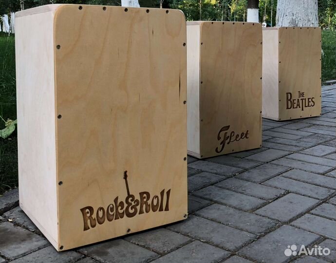 Кахон с Гравировкой Rock and Roll