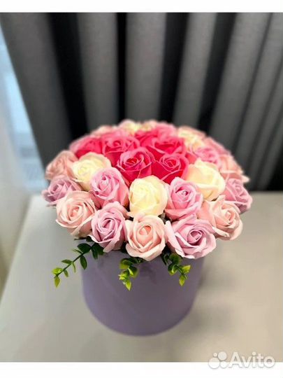 Букет из мыльных роз
