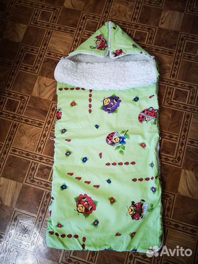 Зимний конверт в прогулочную коляску