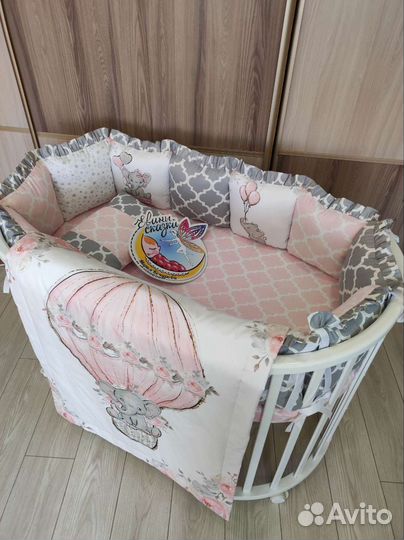 Комплект в кроватку, бортики. Новый