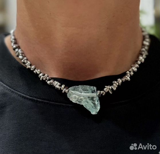 Колье с гематитами