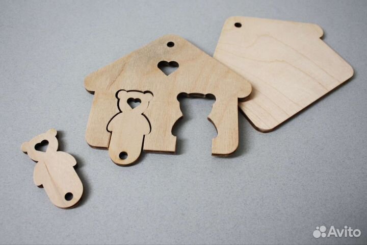 Заготовка для творчества деревянная ключница декор