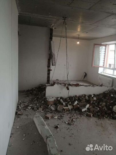 Демонтажные работы. Снос стен, вывоз мусора