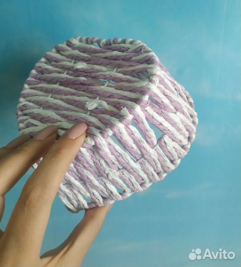 Три корзинки из бумажной лозы (вместе)