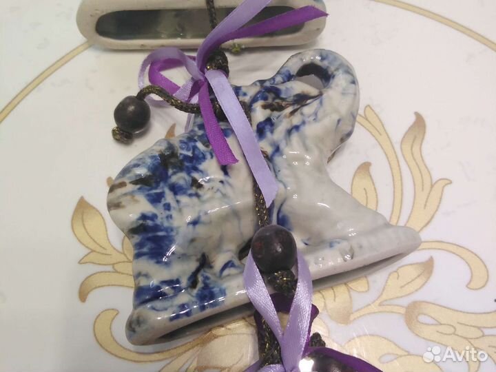 7 керамических слоников на счастье.110см