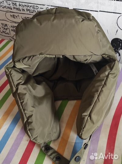 Очень теплая шапка ушанка zara