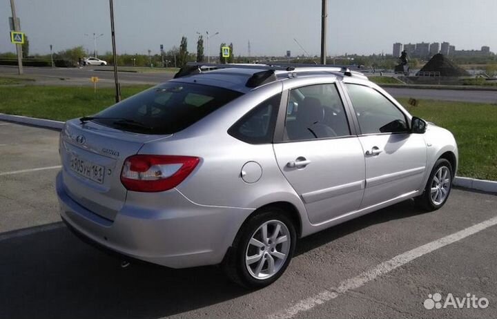 Рейлинги на крышу Лада Гранта лифтбэк серые апс