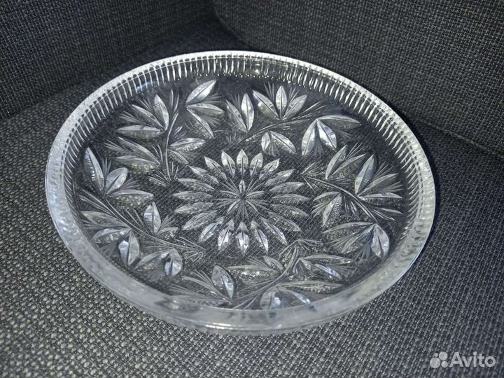 Тарелка хрусталь СССР