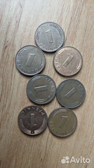 Монеты пфенинги фрг