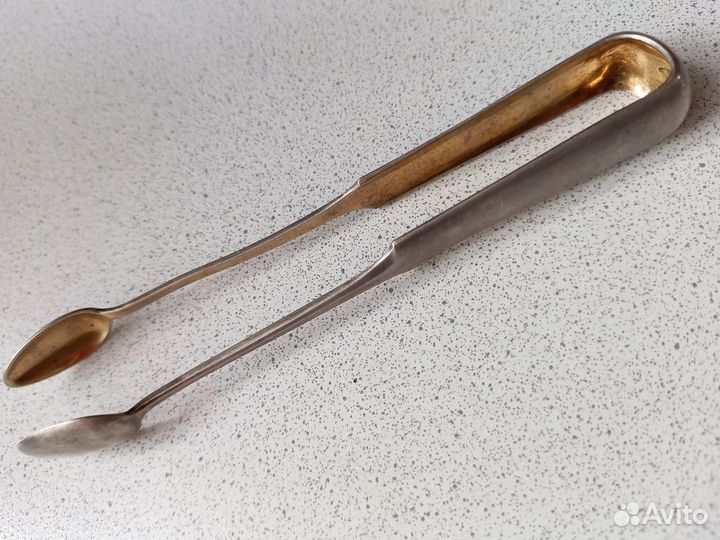 Щипцы серебро 875 и 84 пробы