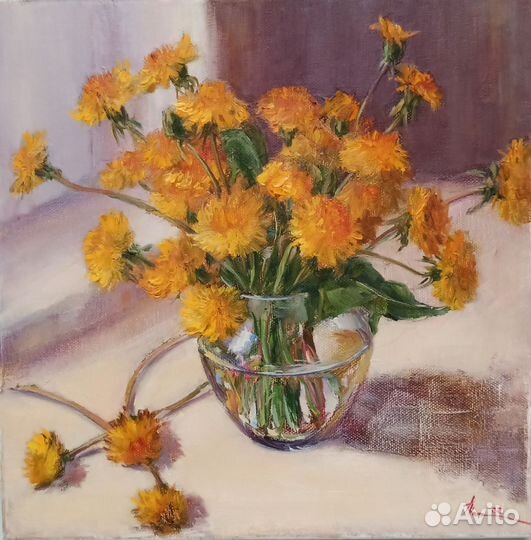 Картина маслом на холсте цветы