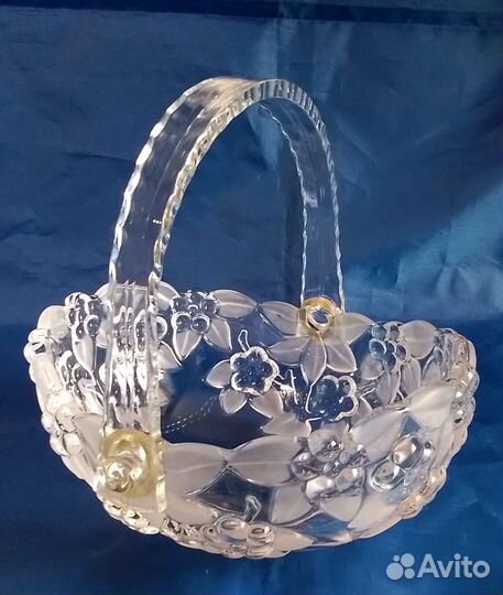 Хрустальная корзинка ваза Walther-Glas, Германия