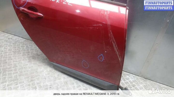 Дверь зад/право Renault Megane III, 2010 1.5 Дизель