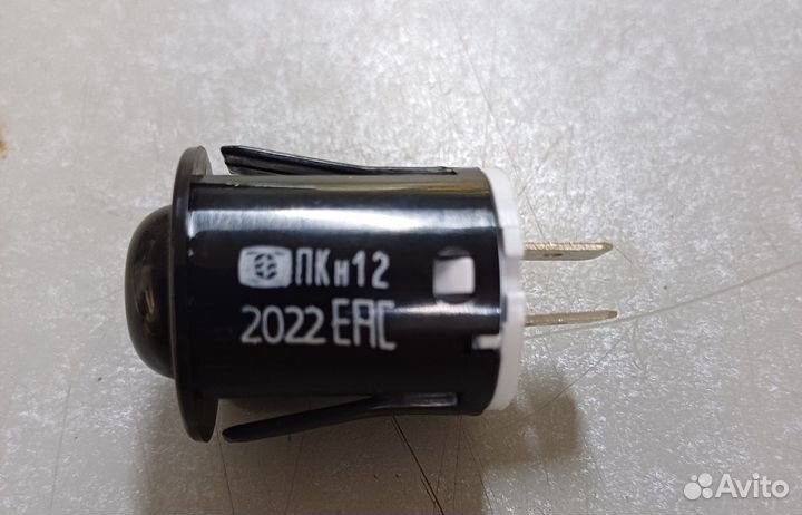 Выключатель плиты кнопочный пкн12, черный Гефест