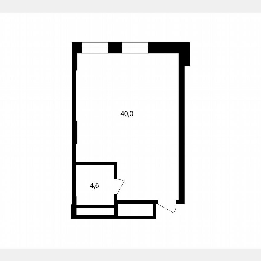 1-к. апартаменты, 44,6 м², 3/14 эт.