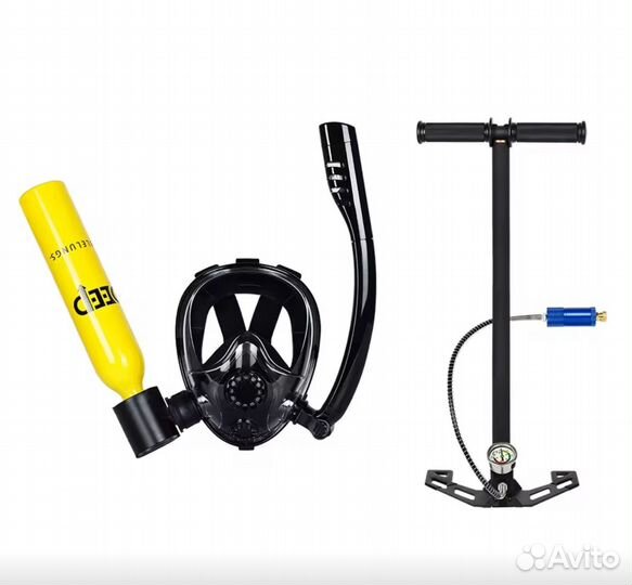 Маска для подводного плавания баллоном