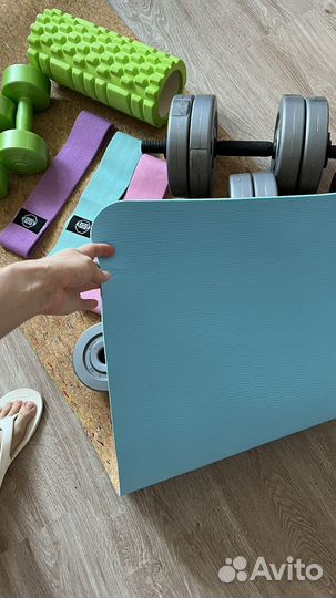 Гантели коврик резинки для фитнеса