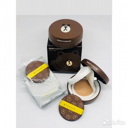 Тональный кушон missha с запасным блоком. Корея