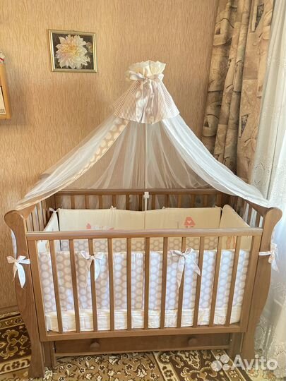 Кроватка лель Кубаньлесстрой модель Лаванда