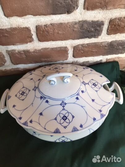 Супница синий лук, индийский узор Мейсен