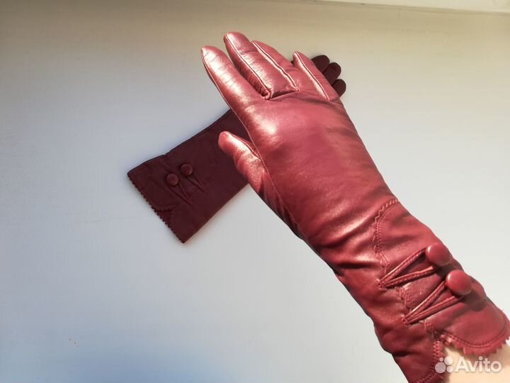 Перчатки кожаные