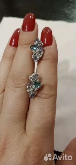 Серебряные серьги новые