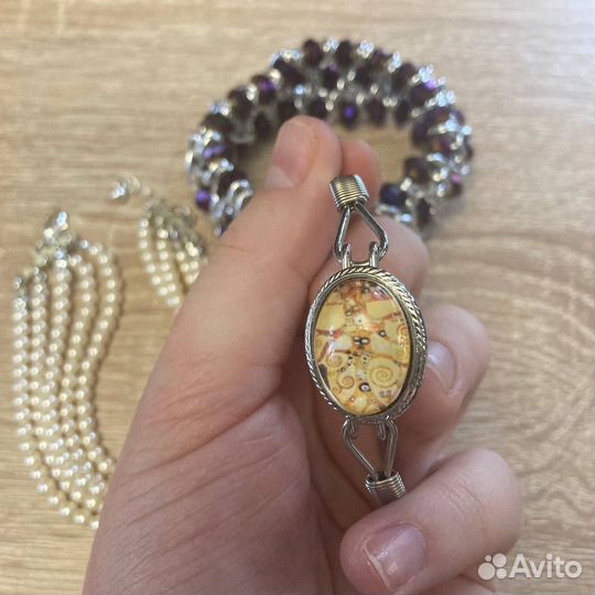 Браслеты 2 штуки жемчуг бижутерия