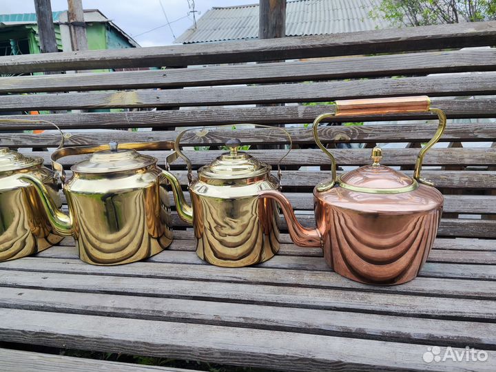 Чайники старинные. Медь латунь