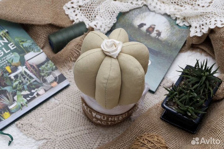 Кактус из ткани