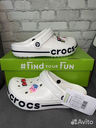 Кроксы Crocs женские новые белые с 36 по 41