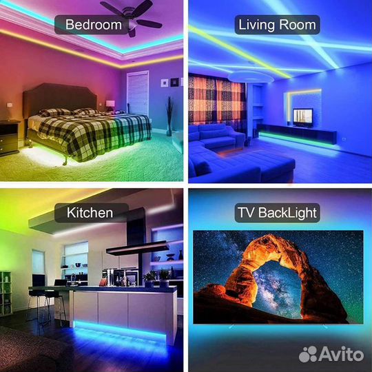 Светодиодная лента rgb ргб 5 метров