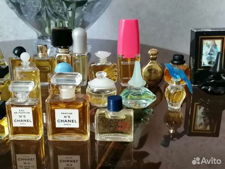 Винтажные миниатюры Шанель Эсти Лаудер Диор Дали
