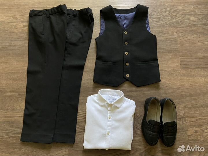 Жилетка и брюки для школы (128 см) без рубашки