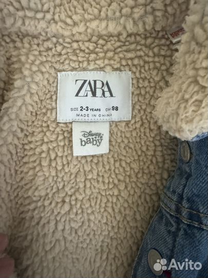 Джинсовая куртка zara детская 98