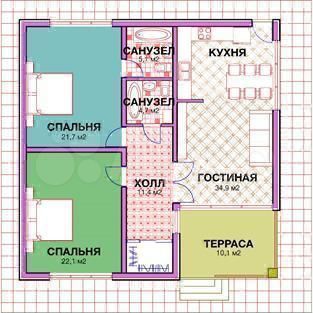 Дом 108 м² на участке 5 сот.