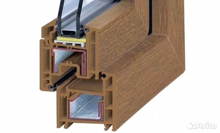 Окна коричневые