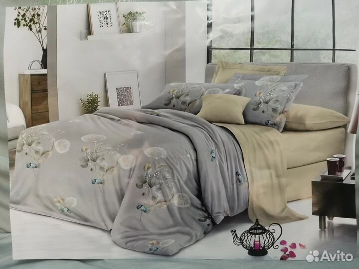Комплект с готовым одеялом и подушки+ простыня