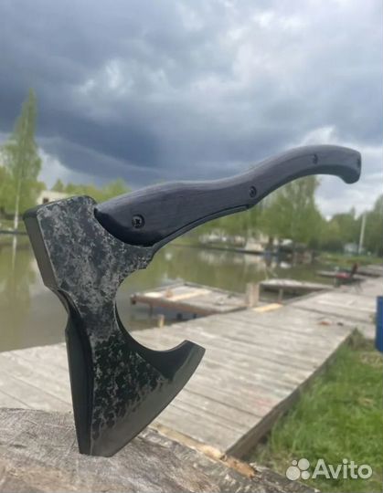 Топор мощный цельнометаллический и кованный