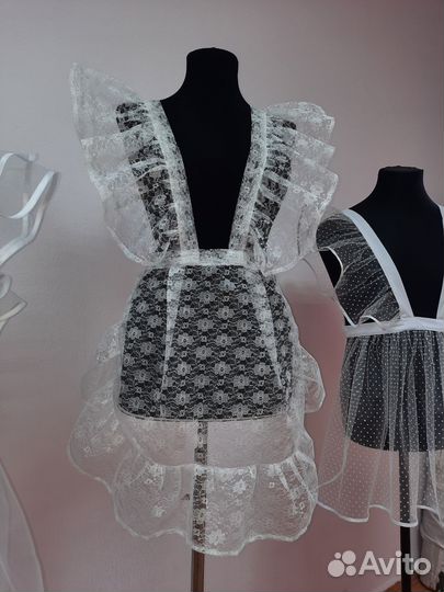 Белый школьный фартук