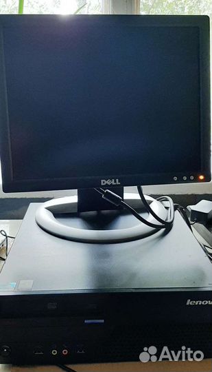 Системный блок пк Lenovo+монитор Dell