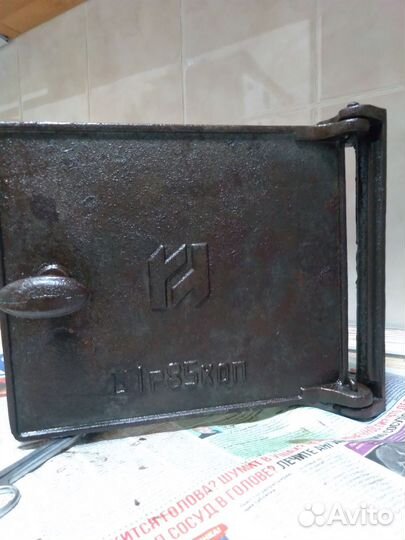 Дверца чугунная новая 19 век 50 х годов в отлич.со