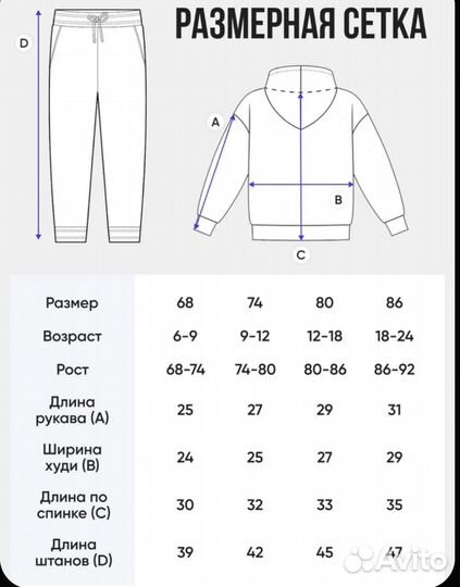 Костюм детский 68