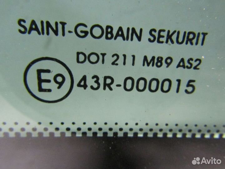 Стекло кузовное заднее боковое Прав. Ситроен