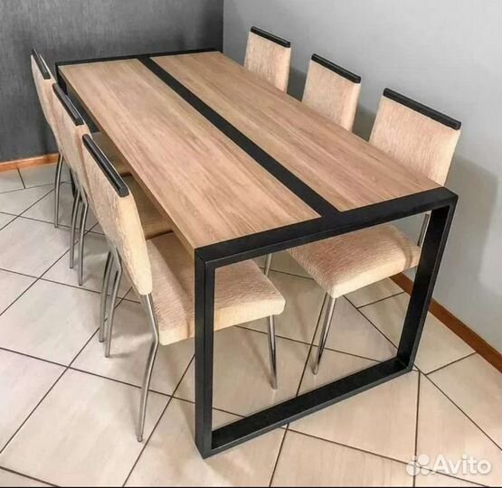 Стол в стиле лофт