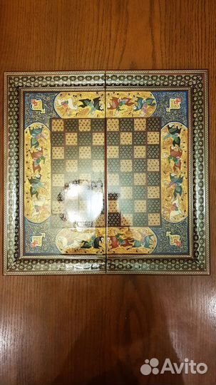 Доска для шахмат и нард Премиум ручной работы