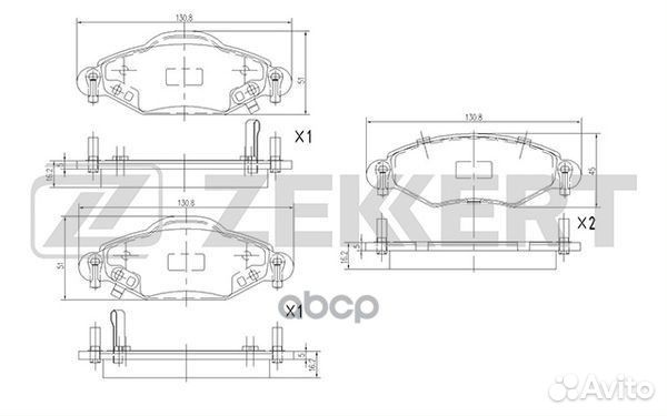 Колодки торм. диск. передн. Toyota Yaris (P10)