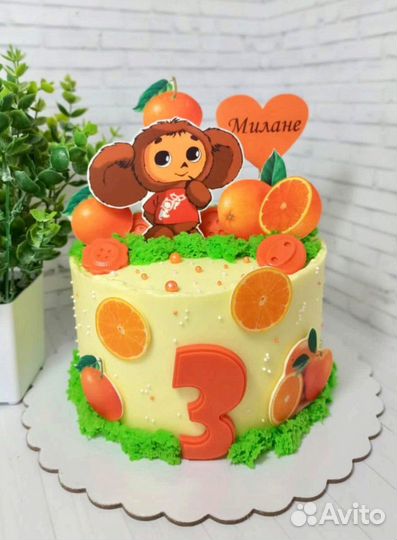 Детский торт с Чебурашкой