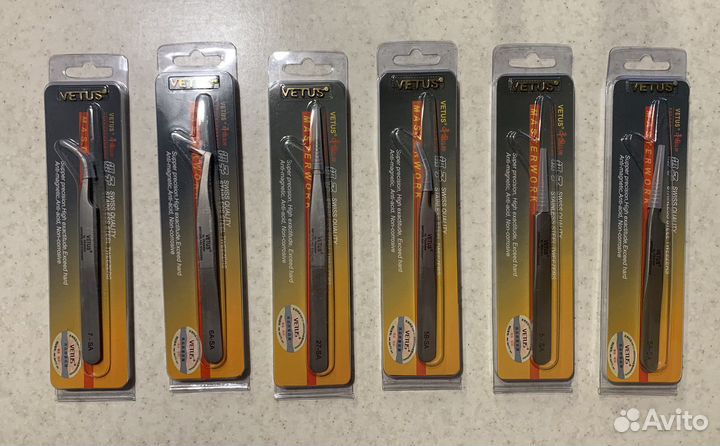 Пинцет для наращивания ресниц vetus