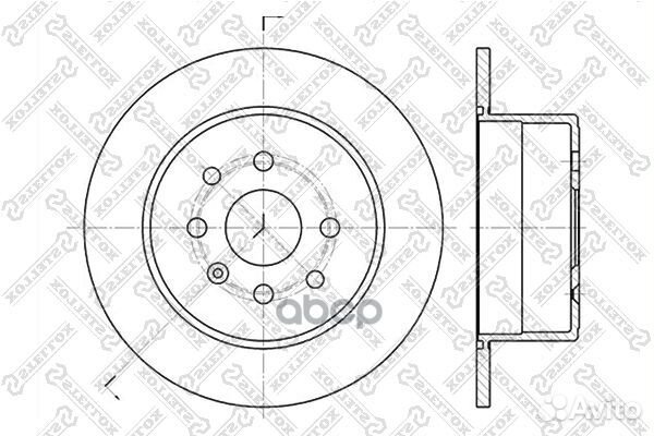 6020-3619-SX диск тормозной задний Opel Vectra